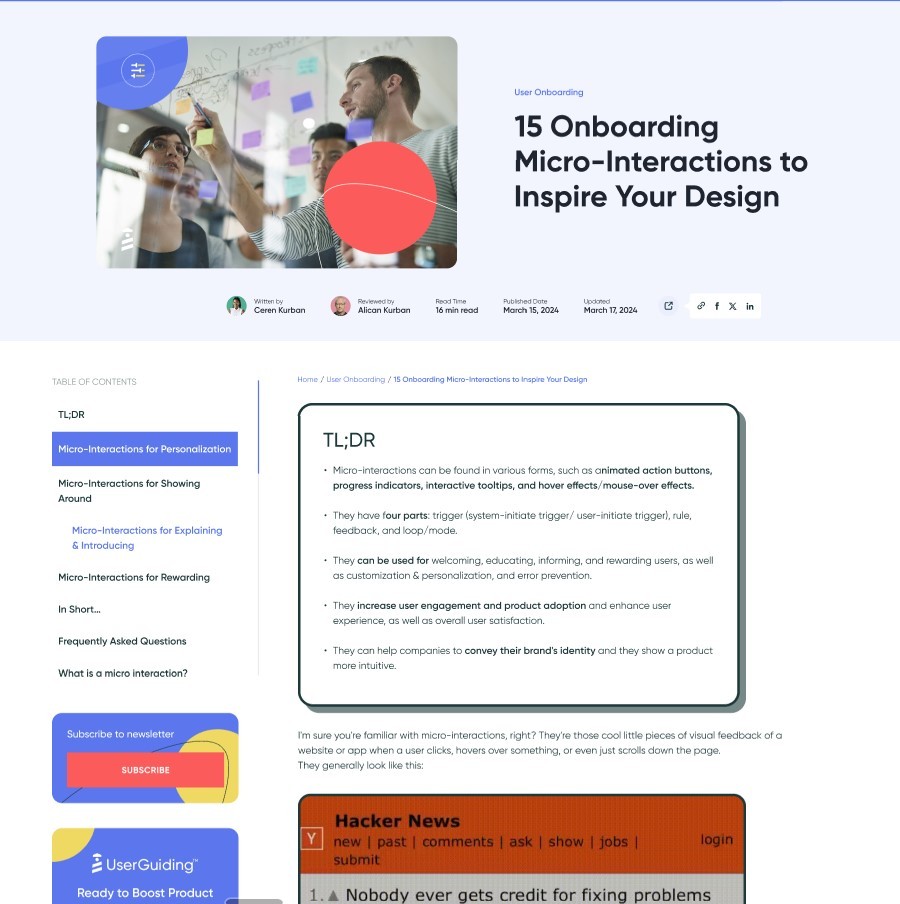 UserGuiding project visual 3