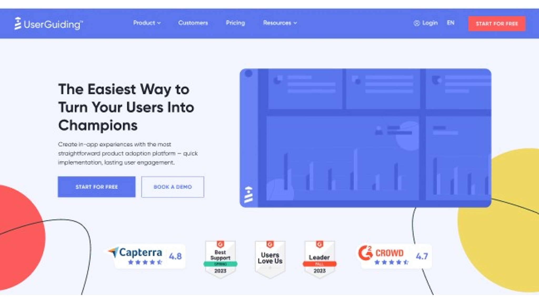 UserGuiding website visual